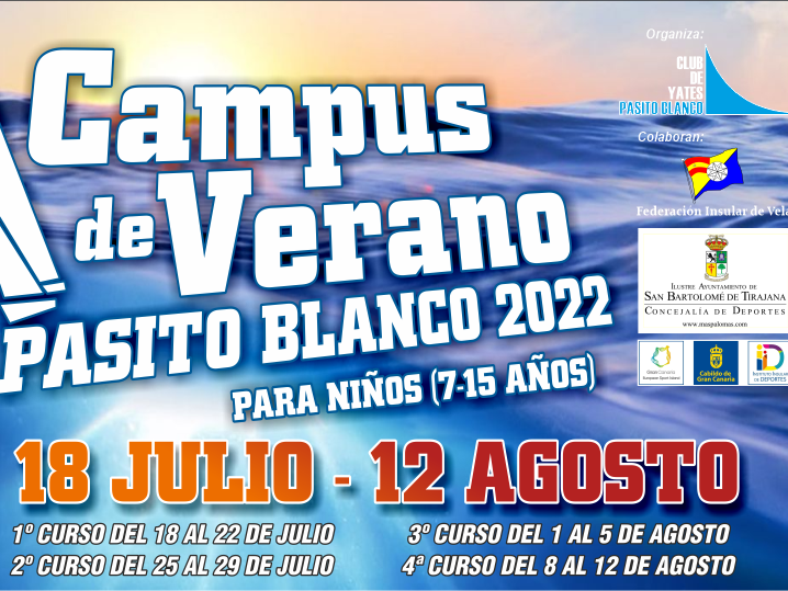 Vuelve a Pasito Blanco el Campus de Verano con sus cursos de vela, actividades náuticas y mucho más